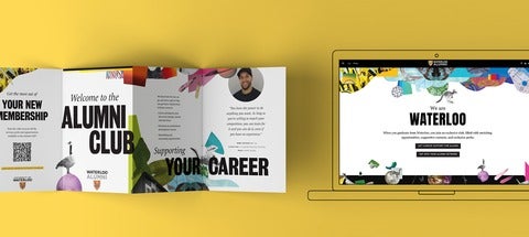 New alumni brochure mockup and digital publication