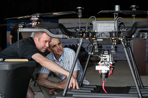 Derek Robinson demonstrating LiDAR Drone